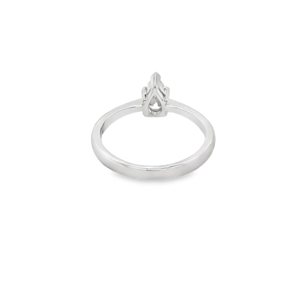 White Gold 0.59ct Pear Cut Diamond Ring - Image 3