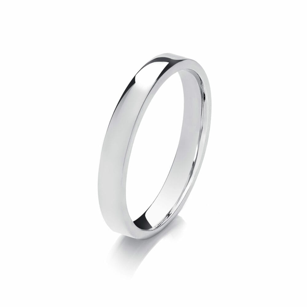3.00mm Flat Court Wedding Band - Image 2
