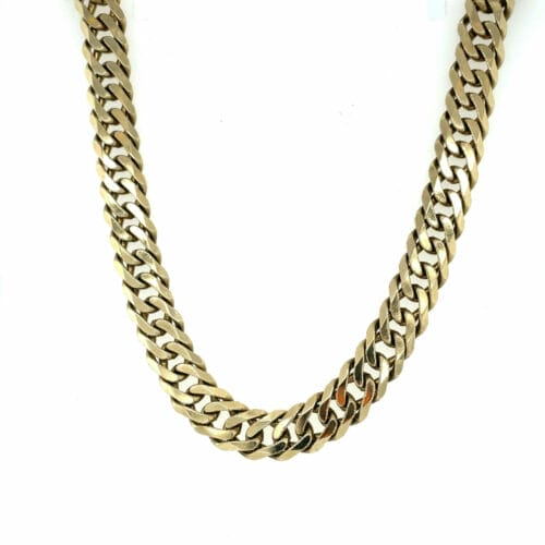 Vintage Yellow Gold 18" Heavy Double Close Curb Chain