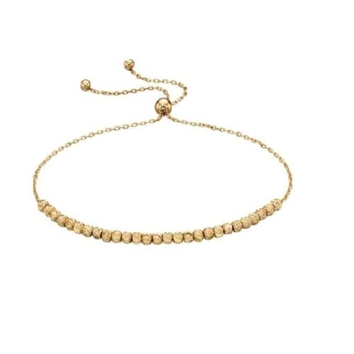 9ct Yellow Bead Adjustable Bracelet