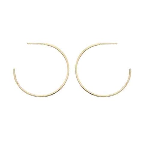 Yellow Gold 40mm Hoop Earrings