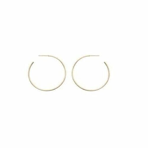 Yellow Gold 30mm Hoop Earrings