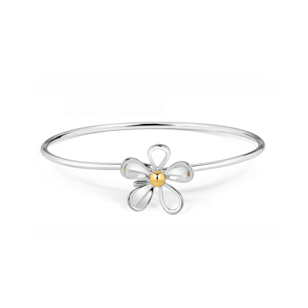 Sterling Silver Daisy Bangle