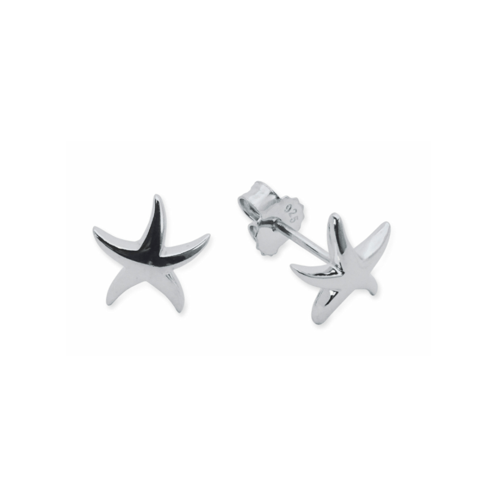 Sterling Silver Starfish Stud Earrings