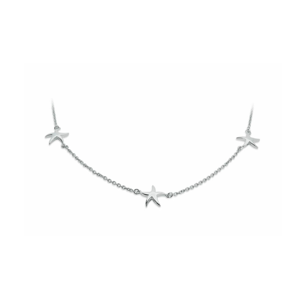 Sterling Silver Plain Starfish Necklace
