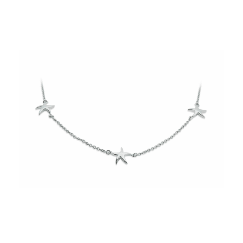 Sterling Silver Plain Starfish Necklace