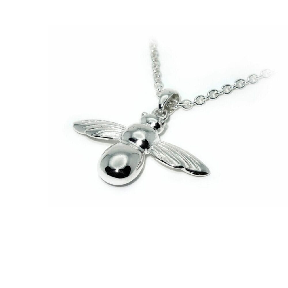 Sterling Silver Plain Bee Necklace