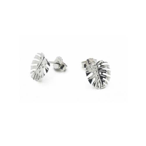 Sterling Silver Palm Leaf Earrings