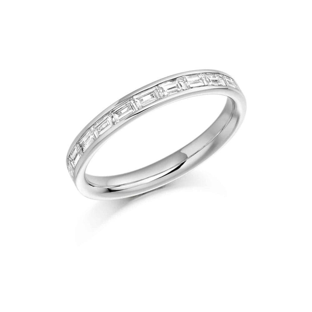 Channel Set Baguette Cut Diamond Eternity Ring 0.50ct