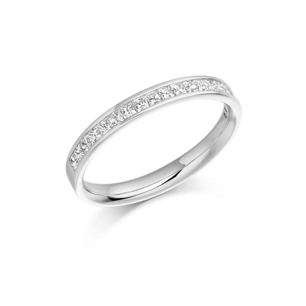 Channel Set Princess Cut Diamond Eternity Ring 0.50ct