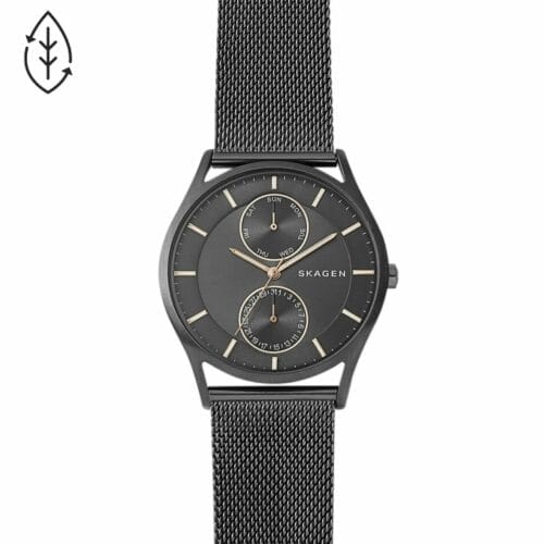 Holst Chronograph Charcoal Steel Mesh Multifunction Watch