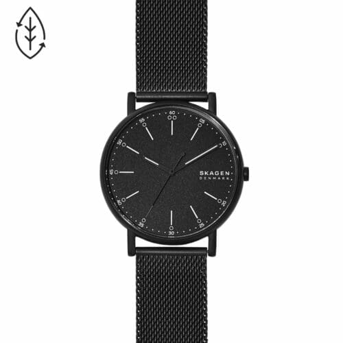 Signatur Three-Hand Midnight Steel Mesh Watch