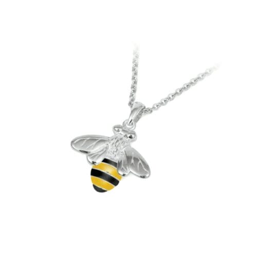 Sterling Silver Bee Pendant & Chain
