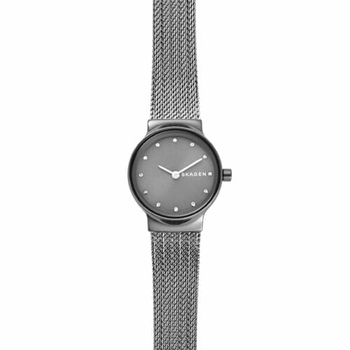 Freja Dark Grey Steel-Mesh Watch