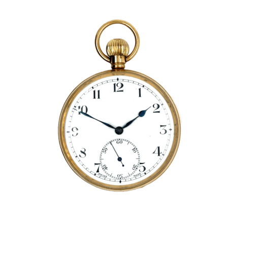 Vintage Gold Open Face Pocket Watch 