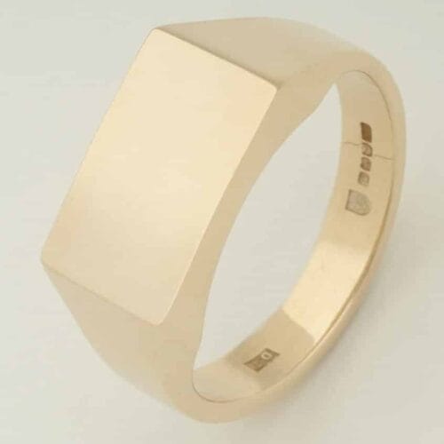 Rectangle Shape Heavy Signet Ring 14mm x 9mm