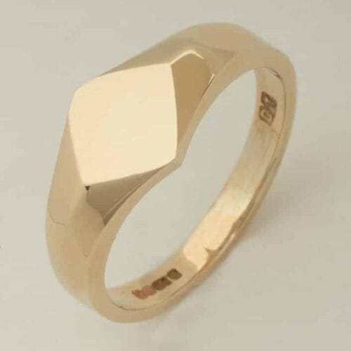 Diamond Shape Heavy Signet Ring
