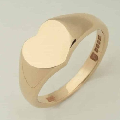 Heart Shape Heavy Signet Ring
