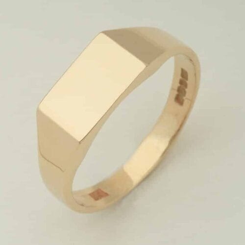 Rectangle Shape Heavy Signet Ring 9mm x 6mm