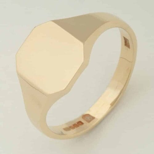 Rounded Cushion Shape Heavy Signet Ring 11mm x 9.5mm