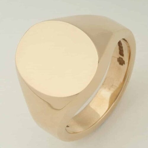 Oval Shape Heavy Signet Ring 14mm x 18mm