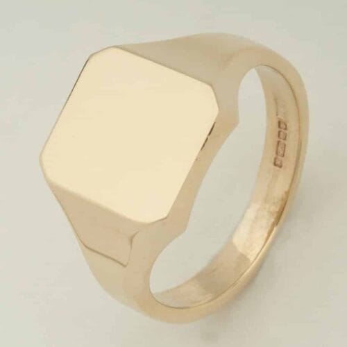 Rounded Square Shape Heavy Signet Ring