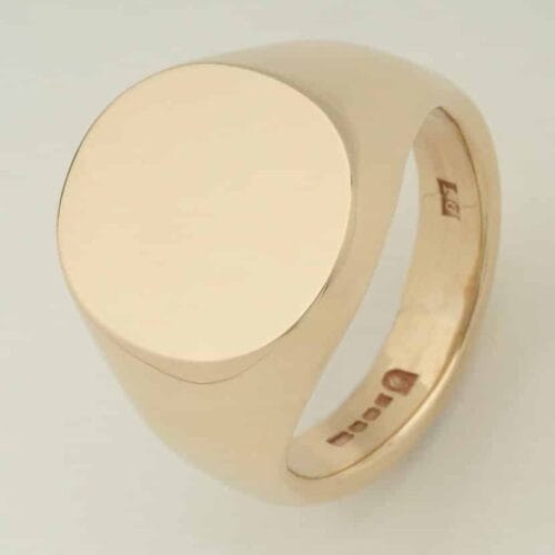 Oval Shape Heavy Signet Ring 13mm x 16mm