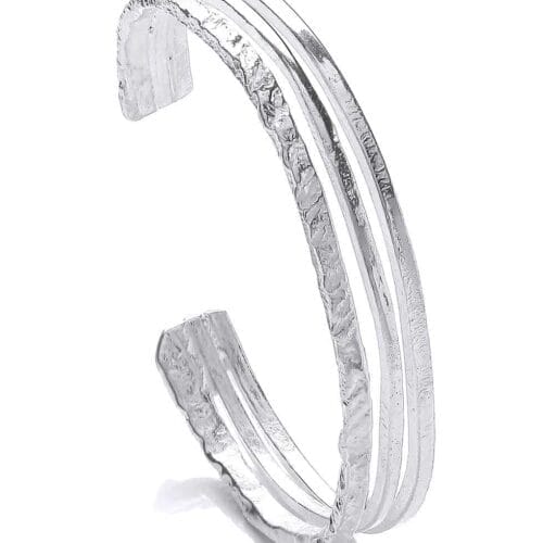 Sterling Silver 3 Bar Cuff Bangle