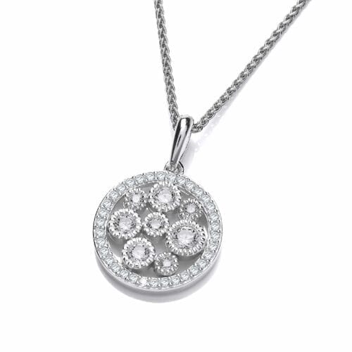 Sterling Silver and CZ Mini Galaxy Pendant