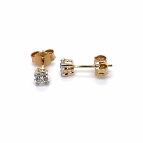 Yellow Gold 0.50ct Diamond Stud Earrings