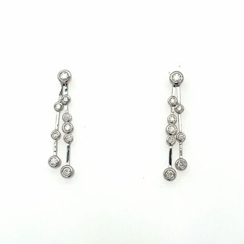 White Gold 0.24ct Diamond Bubble Earrings