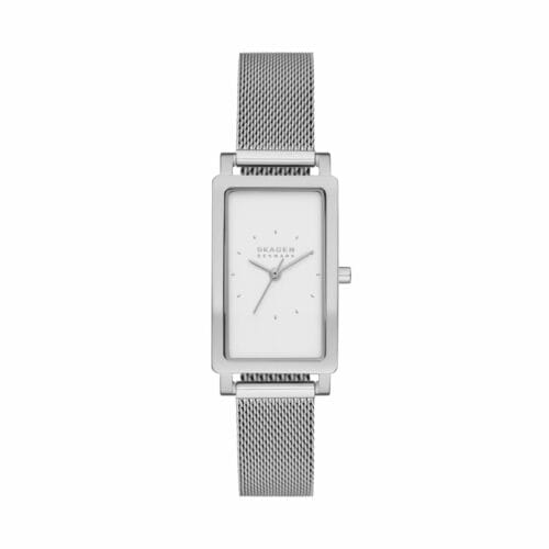 Hagen Three-Hand Stainless Steel Mesh Tank Watch