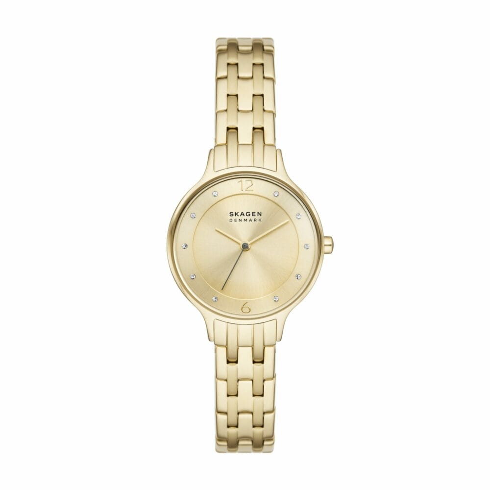 Anita Lille Three-Hand Gold Stainless Steel Bracelet Watch