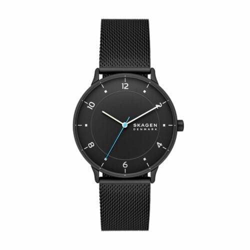 Riis Three-Hand Charcoal Stainless Steel Mesh Watch