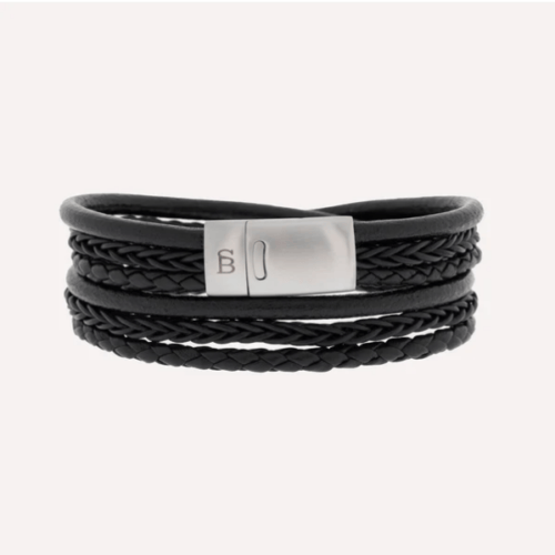 Bonacci Leather Bracelet Black