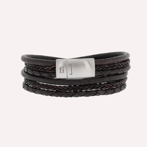 Bonacci Leather Bracelet Brown