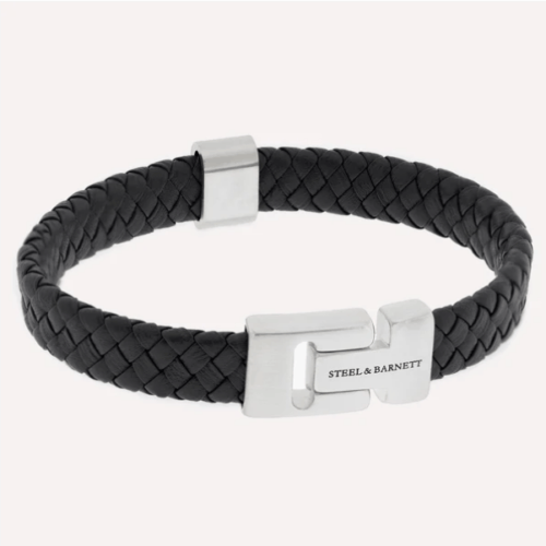 Harrison Nappa Leather Bracelet Black