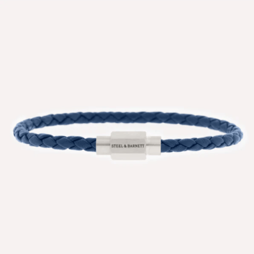 Luke Landon Nappa Leather Bracelet Blue