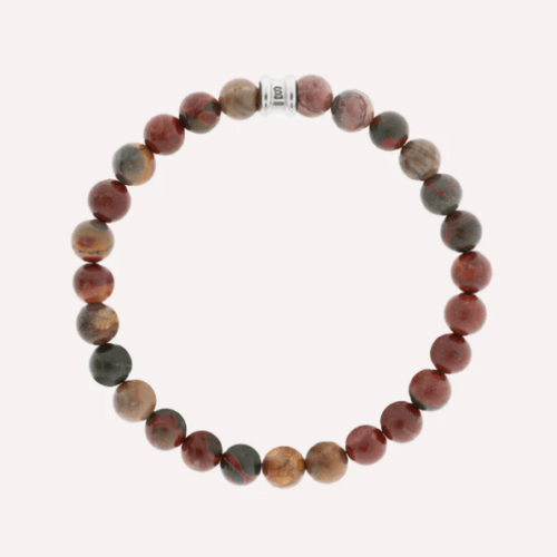 8mm Round Gemstone Bracelet Cherry Creek Jasper