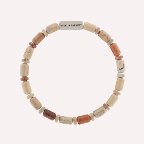 Colourful Cal Barrel Gemstone Bracelet Aqua Terra
