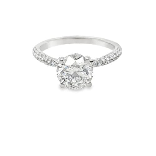 Platinum 1.91ct Diamond Ring with Diamond Shoulders