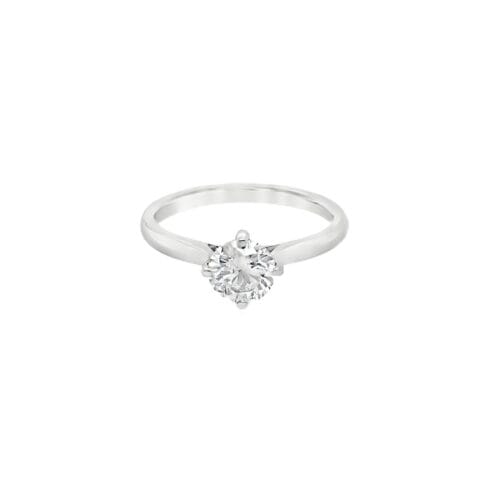 Platinum 0.80ct Diamond Single Stone Ring