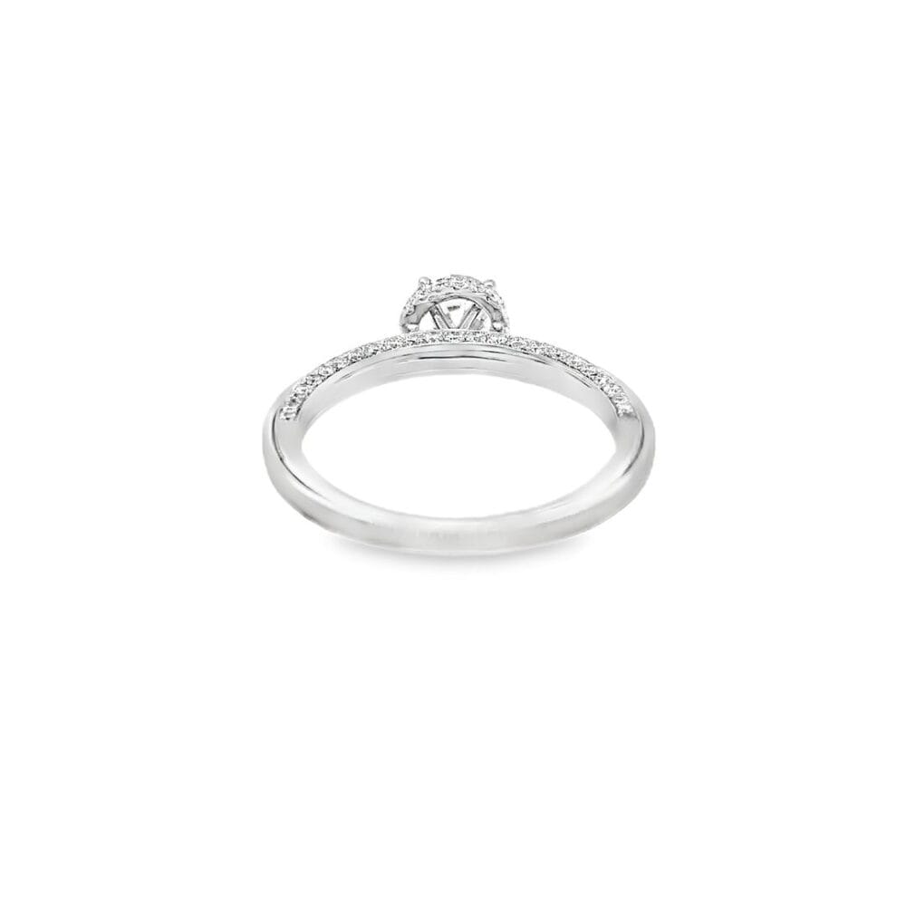 Platinum 0.44ct Diamond Hidden Halo Ring - Image 3
