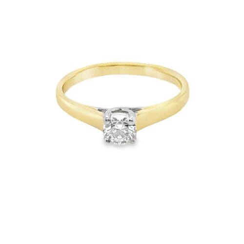Lab-Grown Diamond Yellow & White Gold 0.31ct Diamond Ring