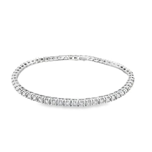 White Gold Diamond Tennis Bracelet 3.11ct