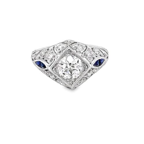 Vintage Platinum Diamond Dress Ring