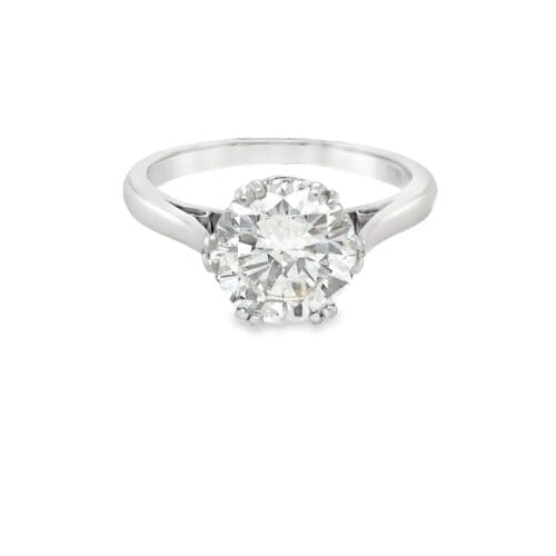 Vintage Platinum 2.12ct Diamond Solitaire Ring