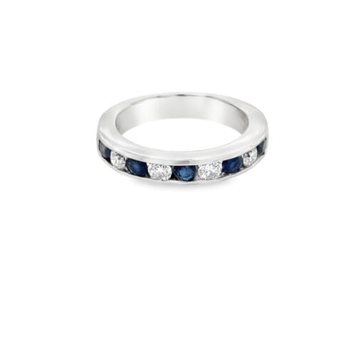 Platinum Ruby & Diamond Channel Set Eternity Ring