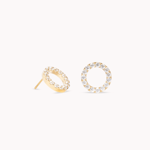 Earrings Sparkling Circle gold-crystal