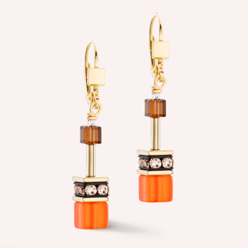 GeoCUBE® Iconic earrings Sunset gold